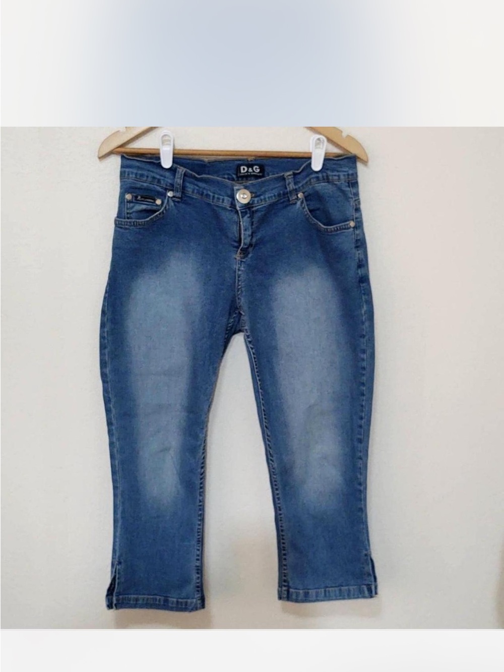 Dolce & Gabbana Women's Blue Cropped Capri Jeans